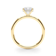 Artisan Center Round Diamond Engagement Ring in 10K/14K gold and platinum with certified lab-grown or natural diamonds