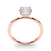 Artisan Center Round Diamond Engagement Ring in 10K/14K gold and platinum with certified lab-grown or natural diamonds