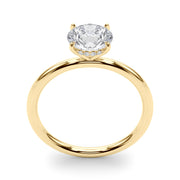Artisan Center Round Diamond Engagement Ring in 10K/14K gold and platinum with certified lab-grown or natural diamonds