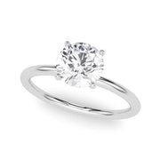 Artisan Center Round Diamond Engagement Ring in 10K/14K gold and platinum with certified lab-grown or natural diamonds