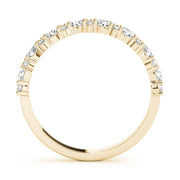 Alternating Pear & Cluster Round Half Eternity Ring in Gold & Platinum