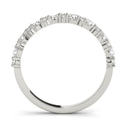 Alternating Pear & Cluster Round Half Eternity Ring in Gold & Platinum