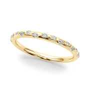 Scattered Diamond Half Eternity Ring in 10K/14K gold and platinum with certified lab-grown or natural diamonds