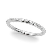 Scattered Diamond Half Eternity Ring in Gold & Platinum