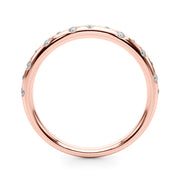 Scattered Diamond Half Eternity Ring in Gold & Platinum