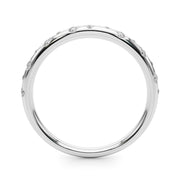 Scattered Diamond Half Eternity Ring in Gold & Platinum