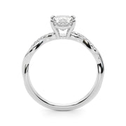 Adored Center Oval Diamond Engagement Ring in 10K/14K gold and platinum with certified lab-grown or natural diamonds