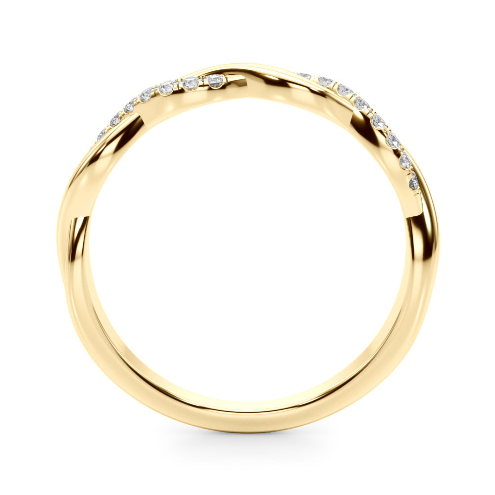Twisting Half Eternity Ring in Gold & Platinum