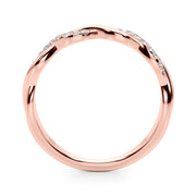 Twisting Half Eternity Ring in Gold & Platinum