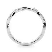 Twisting Half Eternity Ring in Gold & Platinum