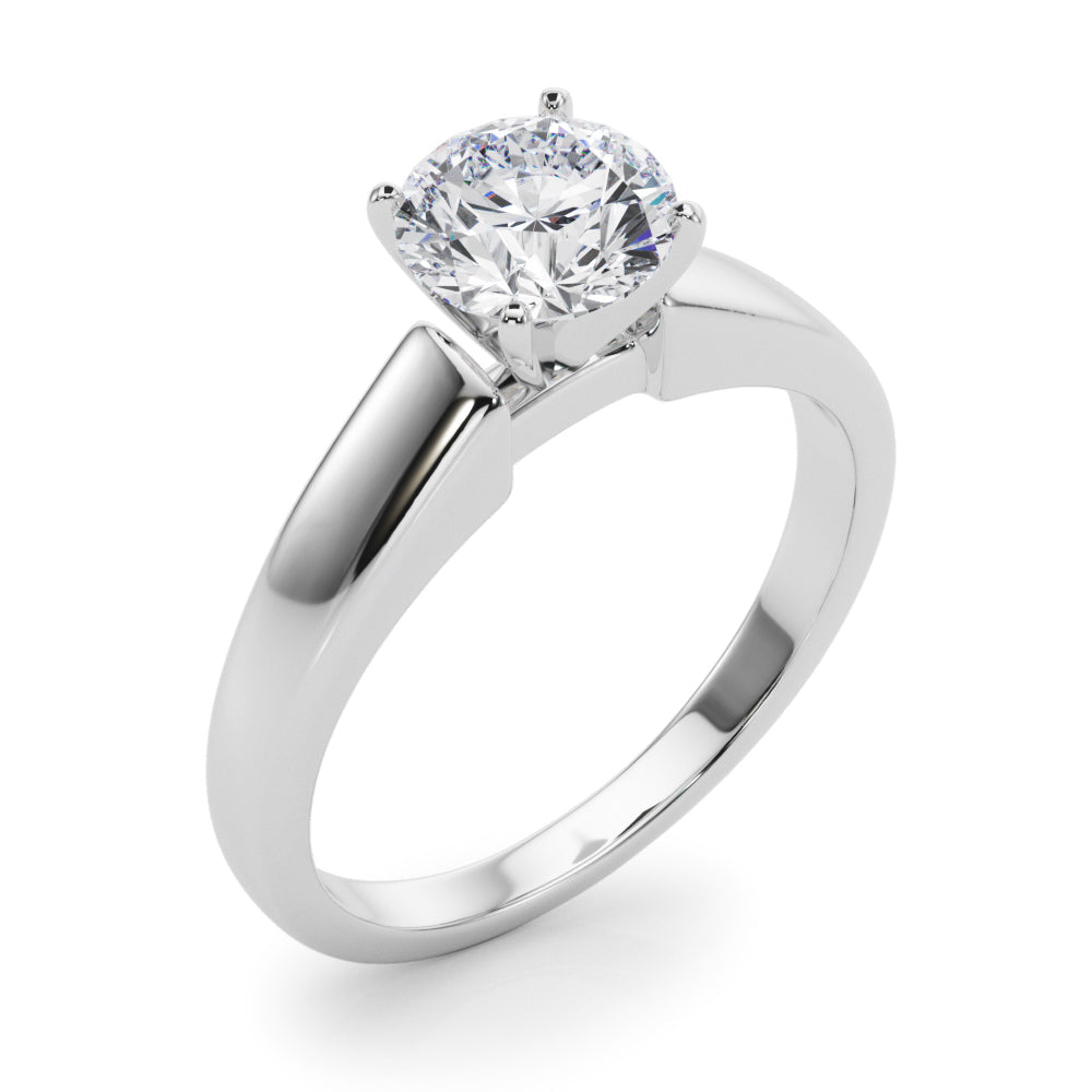 Iconic Remount Round Diamond Engagement Ring in 10K/14K gold and platinum with certified lab-grown or natural diamonds