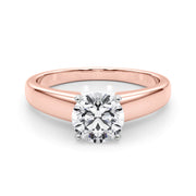 Iconic Remount Round Diamond Engagement Ring in 10K/14K gold and platinum with certified lab-grown or natural diamonds