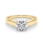 Iconic Remount Round Diamond Engagement Ring in 10K/14K gold and platinum with certified lab-grown or natural diamonds