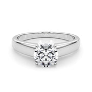 Iconic Remount Round Diamond Engagement Ring in 10K/14K gold and platinum with certified lab-grown or natural diamonds