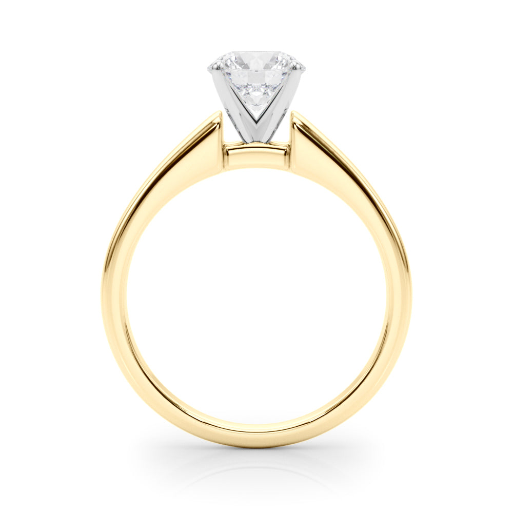 Iconic Remount Round Diamond Engagement Ring in 10K/14K gold and platinum with certified lab-grown or natural diamonds