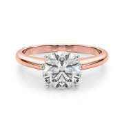 Cherished Remount Ring Round Diamond Engagement Ring in 10K/14K gold and platinum with certified lab-grown or natural diamonds