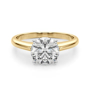 Cherished Remount Ring Round Diamond Engagement Ring in 10K/14K gold and platinum with certified lab-grown or natural diamonds