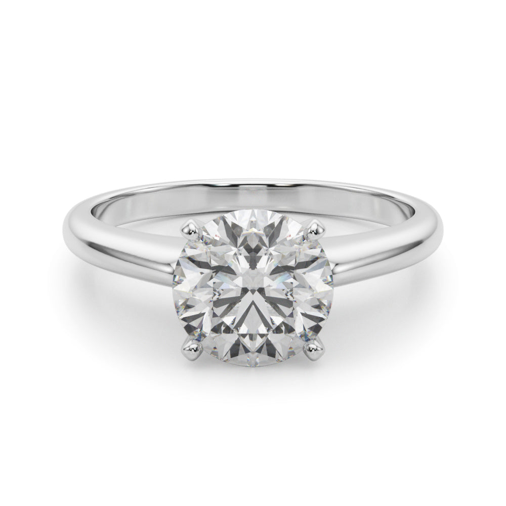 Cherished Remount Ring Round Diamond Engagement Ring in 10K/14K gold and platinum with certified lab-grown or natural diamonds