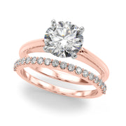 Cherished Remount Ring Round Diamond Engagement Ring in 10K/14K gold and platinum with certified lab-grown or natural diamonds