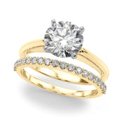 Cherished Remount Ring Round Diamond Engagement Ring in 10K/14K gold and platinum with certified lab-grown or natural diamonds