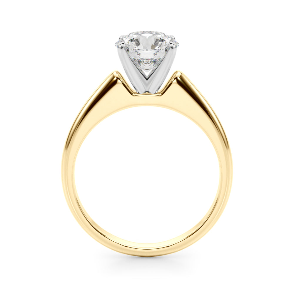 Cherished Remount Ring Round Diamond Engagement Ring in 10K/14K gold and platinum with certified lab-grown or natural diamonds