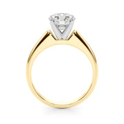 Cherished Remount Ring Round Diamond Engagement Ring in 10K/14K gold and platinum with certified lab-grown or natural diamonds