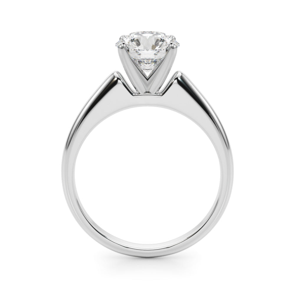 Cherished Remount Ring Round Diamond Engagement Ring in 10K/14K gold and platinum with certified lab-grown or natural diamonds