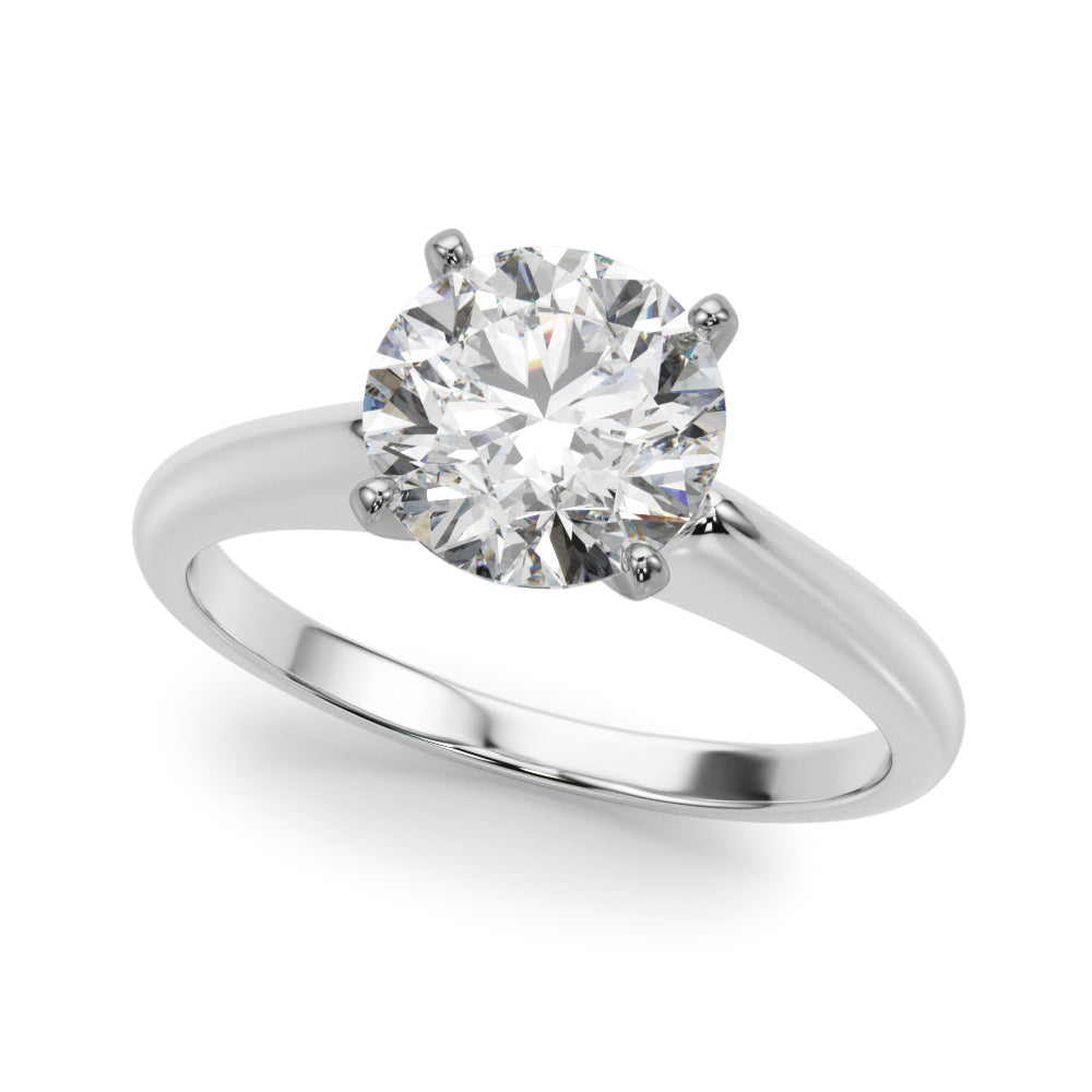 Cherished Remount Ring Round Diamond Engagement Ring in 10K/14K gold and platinum with certified lab-grown or natural diamonds