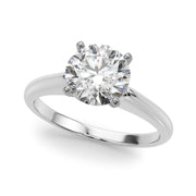 Cherished Remount Ring Round Diamond Engagement Ring in 10K/14K gold and platinum with certified lab-grown or natural diamonds