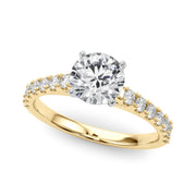 Splendid Remount Ring Round Diamond Engagement Ring in 10K/14K gold and platinum with certified lab-grown or natural diamonds