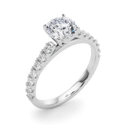 Splendid Remount Ring Round Diamond Engagement Ring in 10K/14K gold and platinum with certified lab-grown or natural diamonds