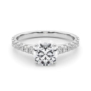 Splendid Remount Ring Round Diamond Engagement Ring in 10K/14K gold and platinum with certified lab-grown or natural diamonds