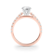 Splendid Remount Ring Round Diamond Engagement Ring in 10K/14K gold and platinum with certified lab-grown or natural diamonds
