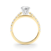 Splendid Remount Ring Round Diamond Engagement Ring in 10K/14K gold and platinum with certified lab-grown or natural diamonds