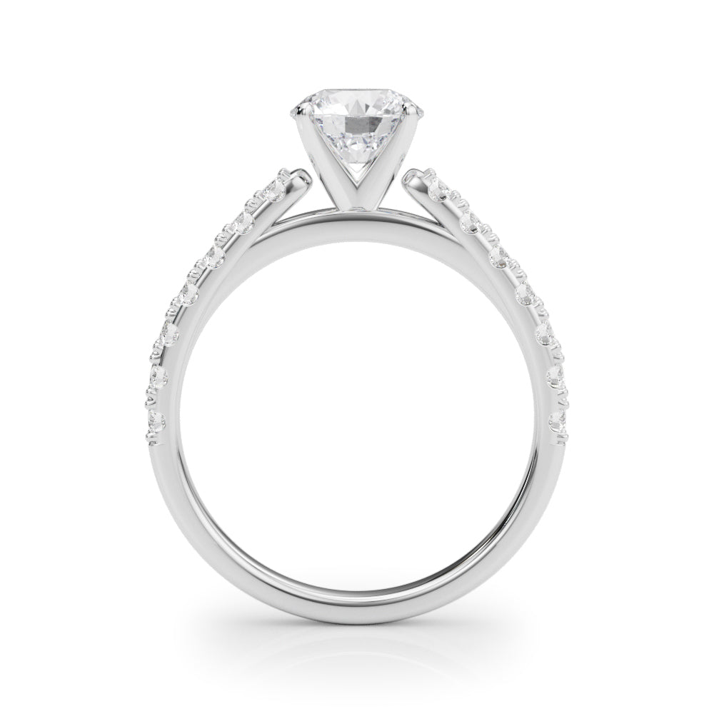 Splendid Remount Ring Round Diamond Engagement Ring in 10K/14K gold and platinum with certified lab-grown or natural diamonds