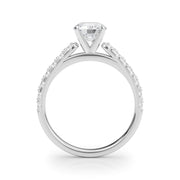 Splendid Remount Ring Round Diamond Engagement Ring in 10K/14K gold and platinum with certified lab-grown or natural diamonds
