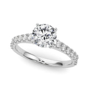 Splendid Remount Ring Round Diamond Engagement Ring in 10K/14K gold and platinum with certified lab-grown or natural diamonds