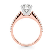 Adored Remount Ring Round Diamond Engagement Ring in 10K/14K gold and platinum with certified lab-grown or natural diamonds