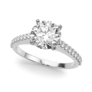 Adored Remount Ring Round Diamond Engagement Ring in 10K/14K gold and platinum with certified lab-grown or natural diamonds