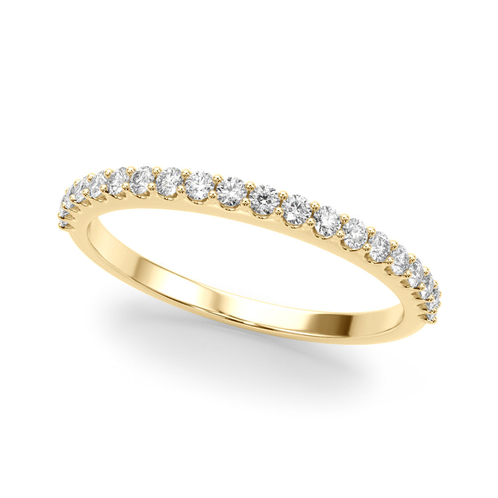 Shared Prong Half Eternity Ring in 10K/14K gold and platinum with certified lab-grown or natural diamonds