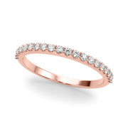 Shared Prong Half Eternity Ring in Gold & Platinum