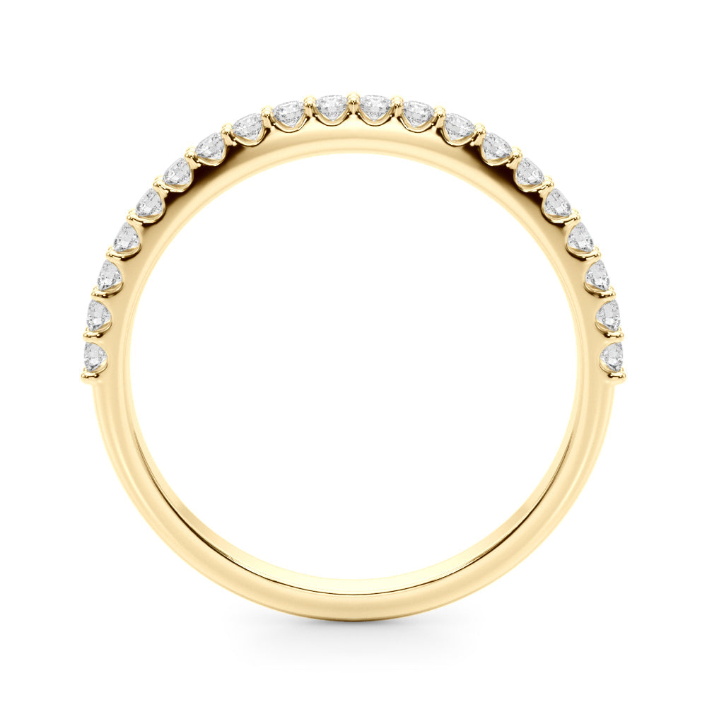 Shared Prong Half Eternity Ring in Gold & Platinum