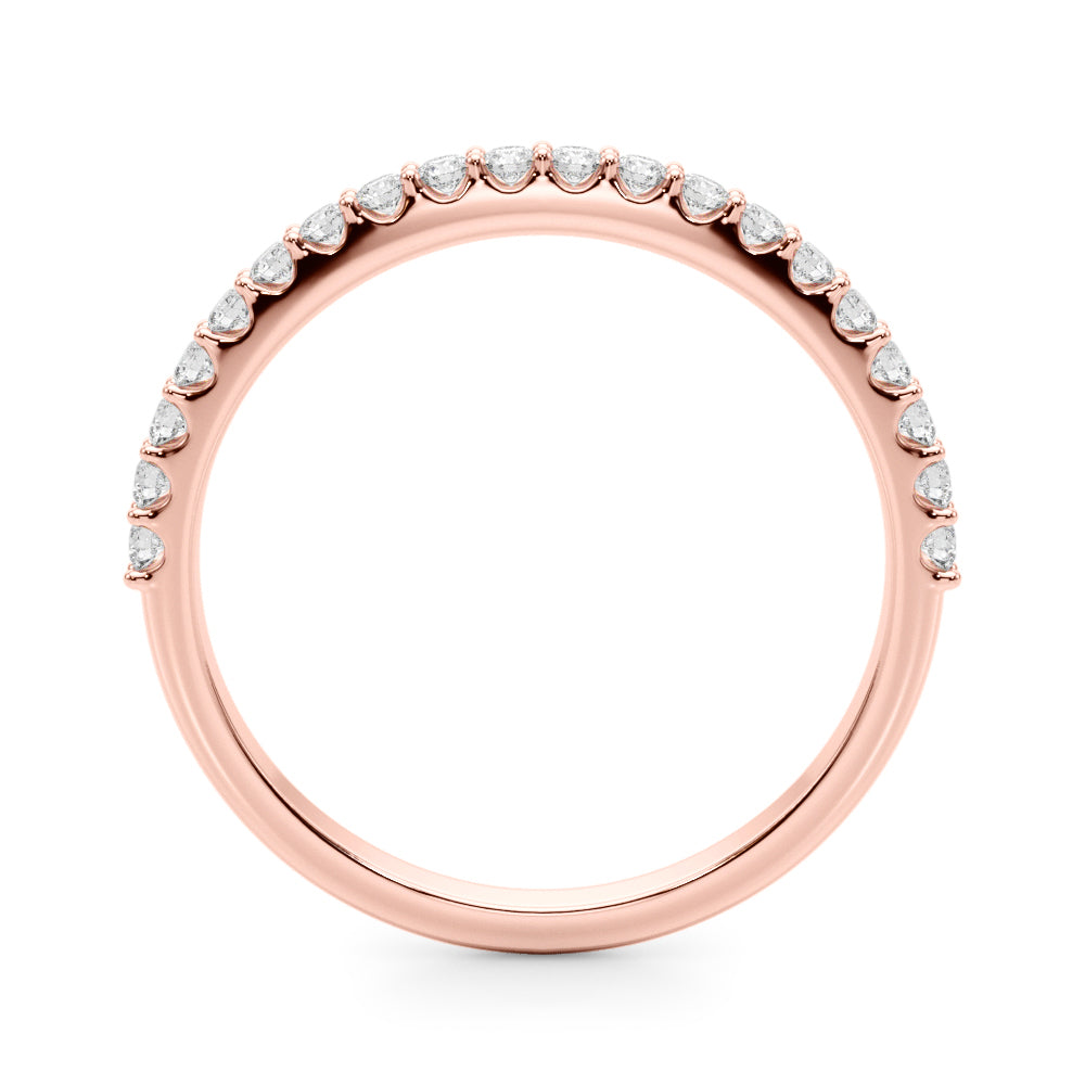 Shared Prong Half Eternity Ring in Gold & Platinum