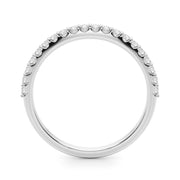 Shared Prong Half Eternity Ring in Gold & Platinum