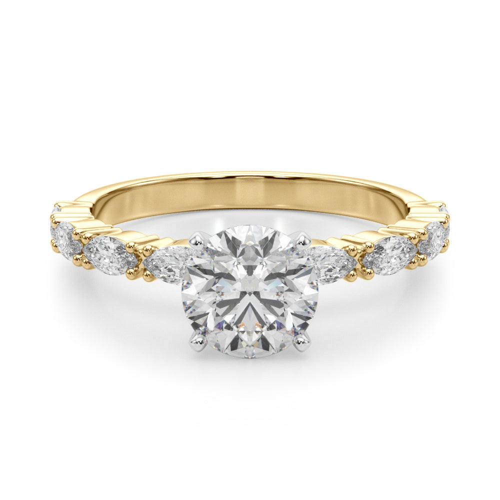 Noble Remountring Marquise Diamond Engagement Ring in 10K/14K gold and platinum with certified lab-grown or natural diamonds