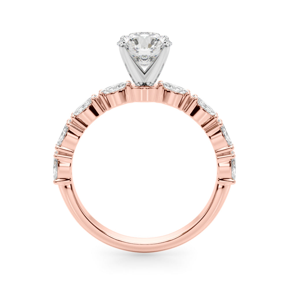 Noble Remountring Marquise Diamond Engagement Ring in 10K/14K gold and platinum with certified lab-grown or natural diamonds