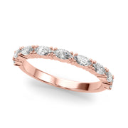 East-West Marquise Half Eternity Ring in Gold & Platinum