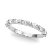 East-West Marquise Half Eternity Ring in Gold & Platinum