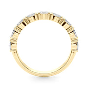 East-West Marquise Half Eternity Ring in Gold & Platinum