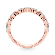 East-West Marquise Half Eternity Ring in Gold & Platinum